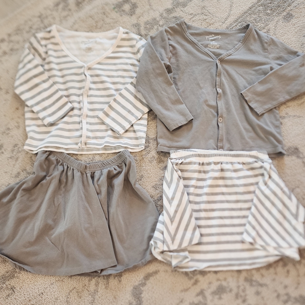 June & January gray and white skirt and cardigan bundle